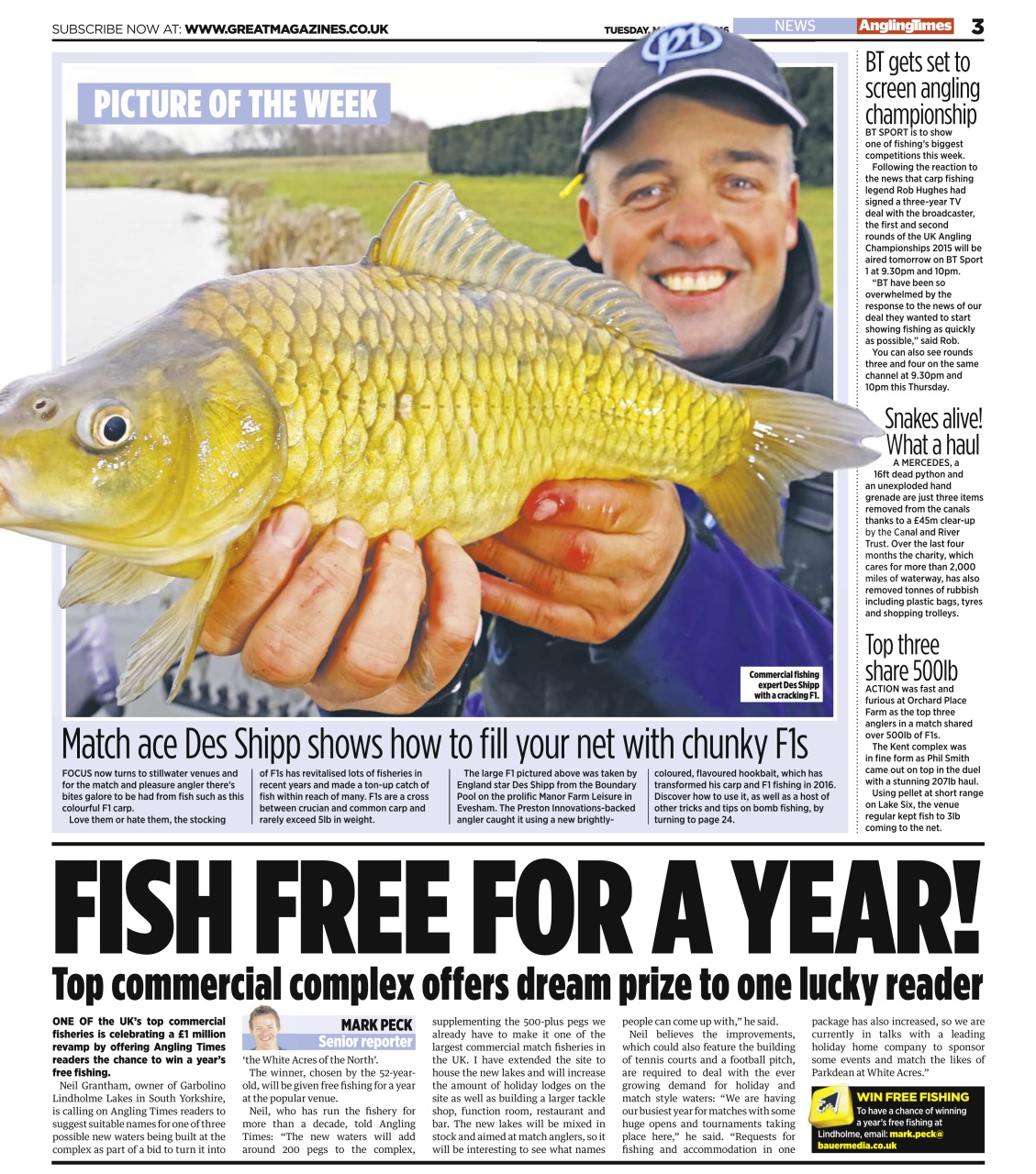 Angling Times Preview Pages