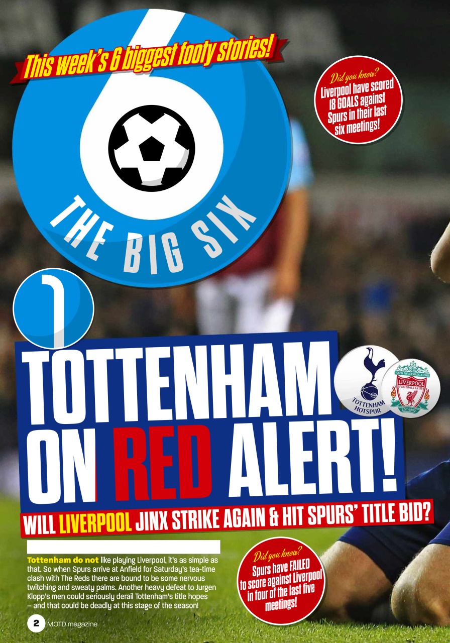 Match of the Day Preview Pages