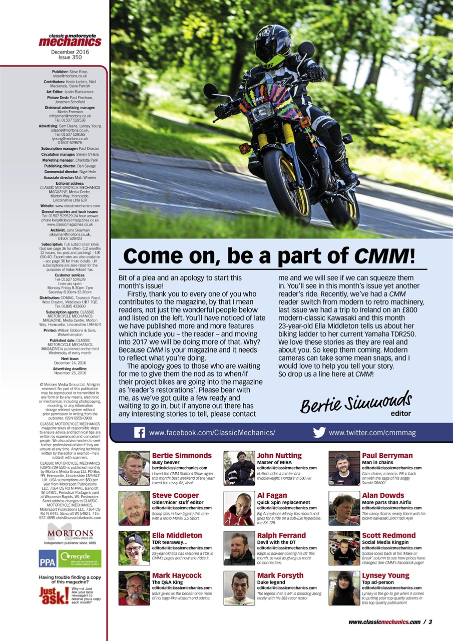 Classic Motorcycle Mechanics Preview Pages