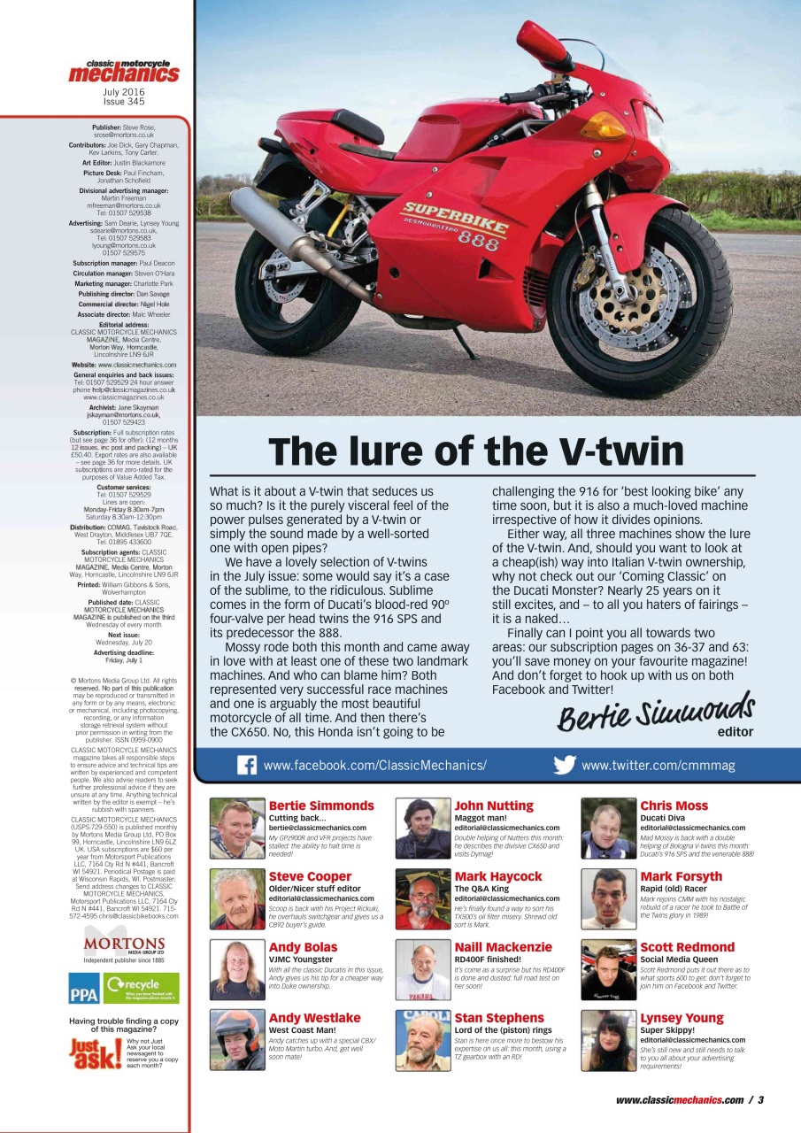 Classic Motorcycle Mechanics Preview Pages