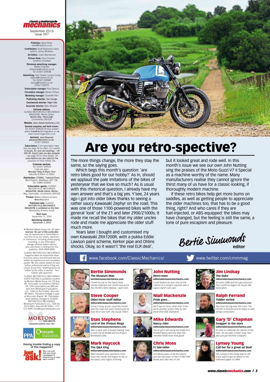 Classic Motorcycle Mechanics Preview Pages