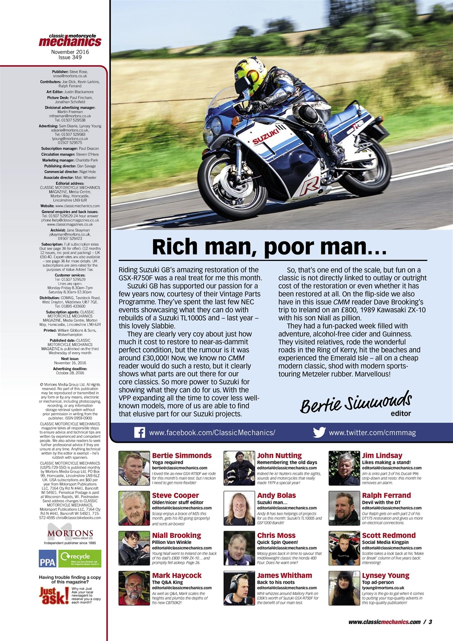 Classic Motorcycle Mechanics Preview Pages