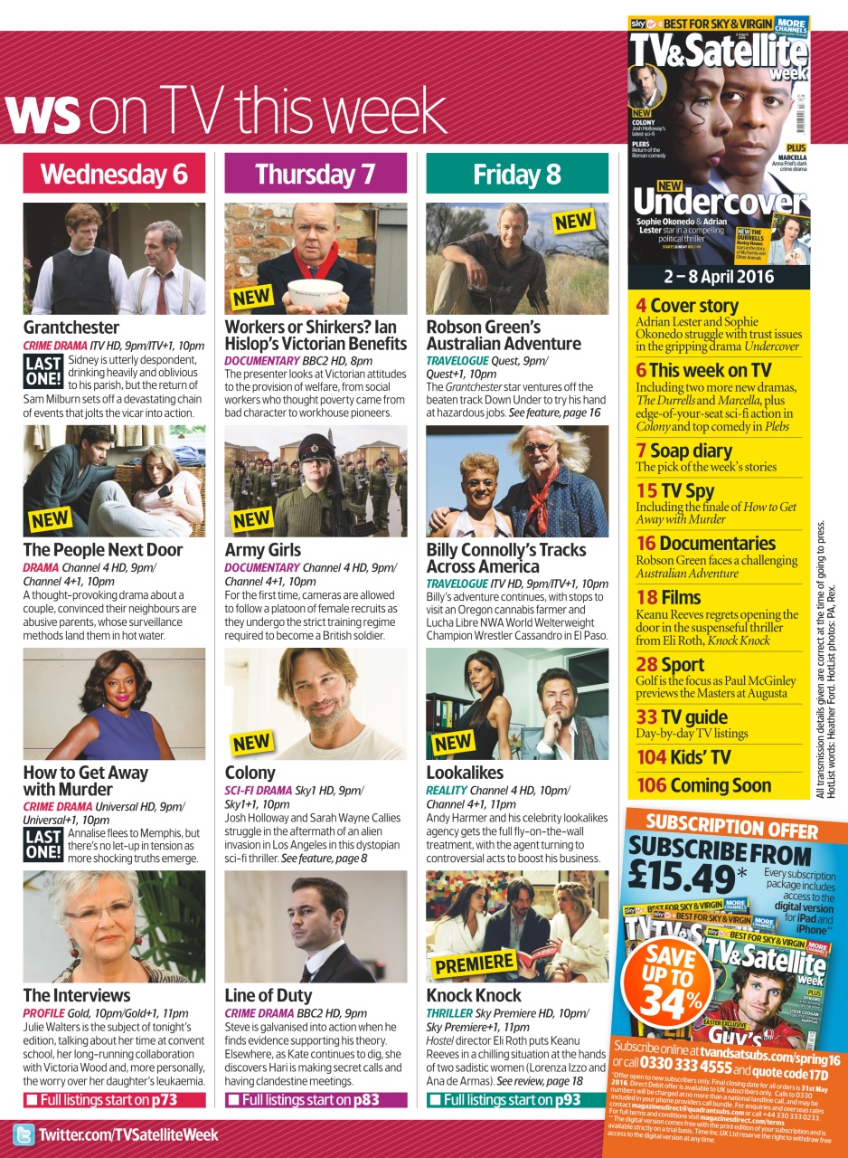 TV & Satellite Week Preview Pages