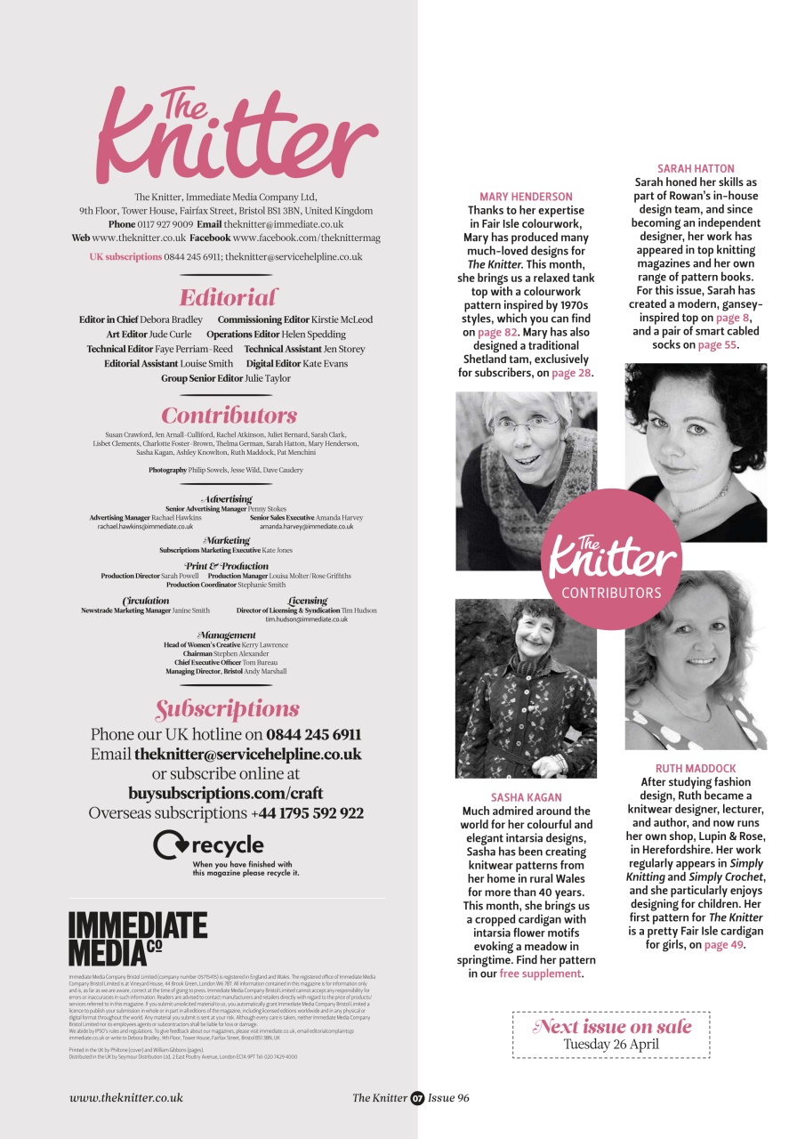 The Knitter Preview Pages