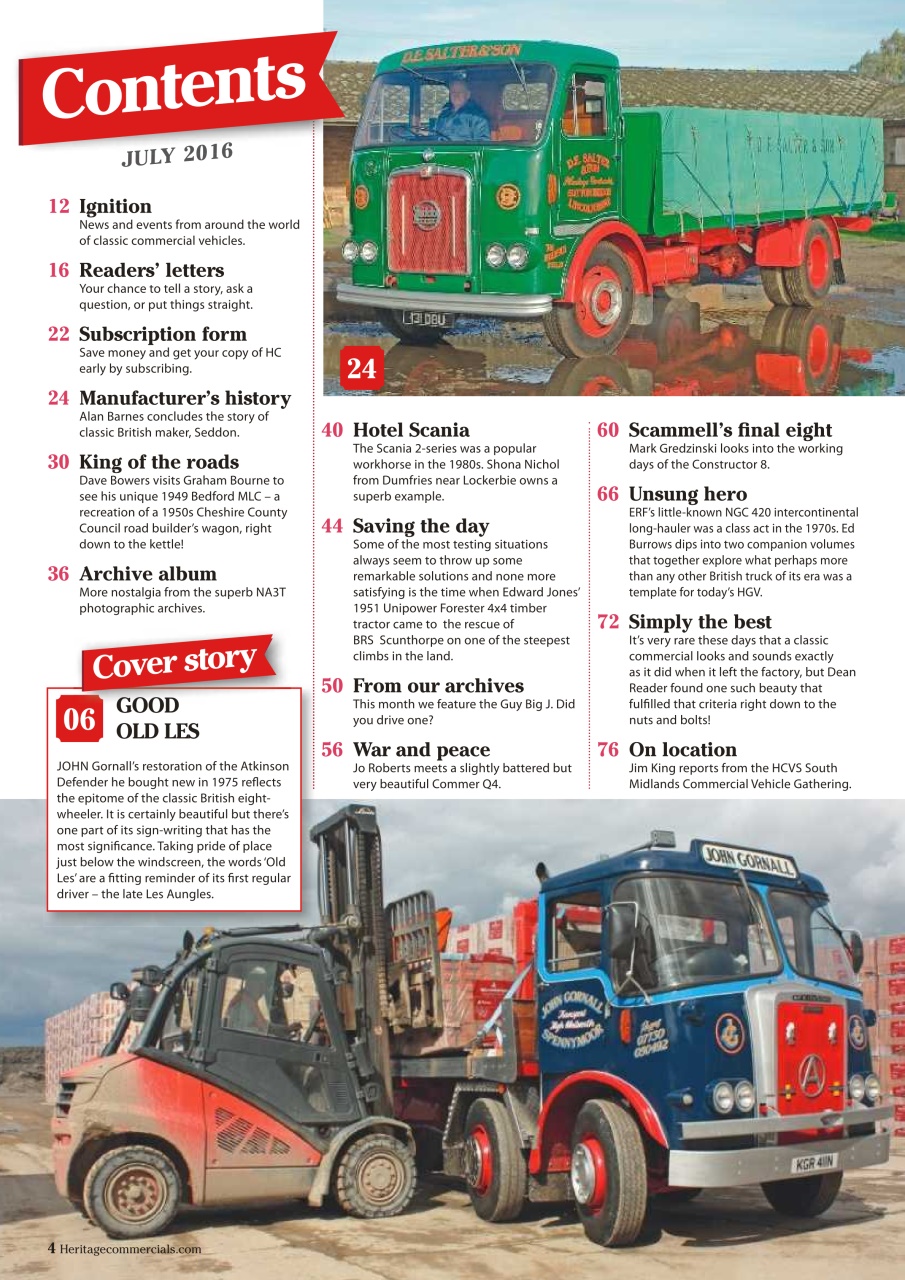 Heritage Commercials Magazine Preview Pages
