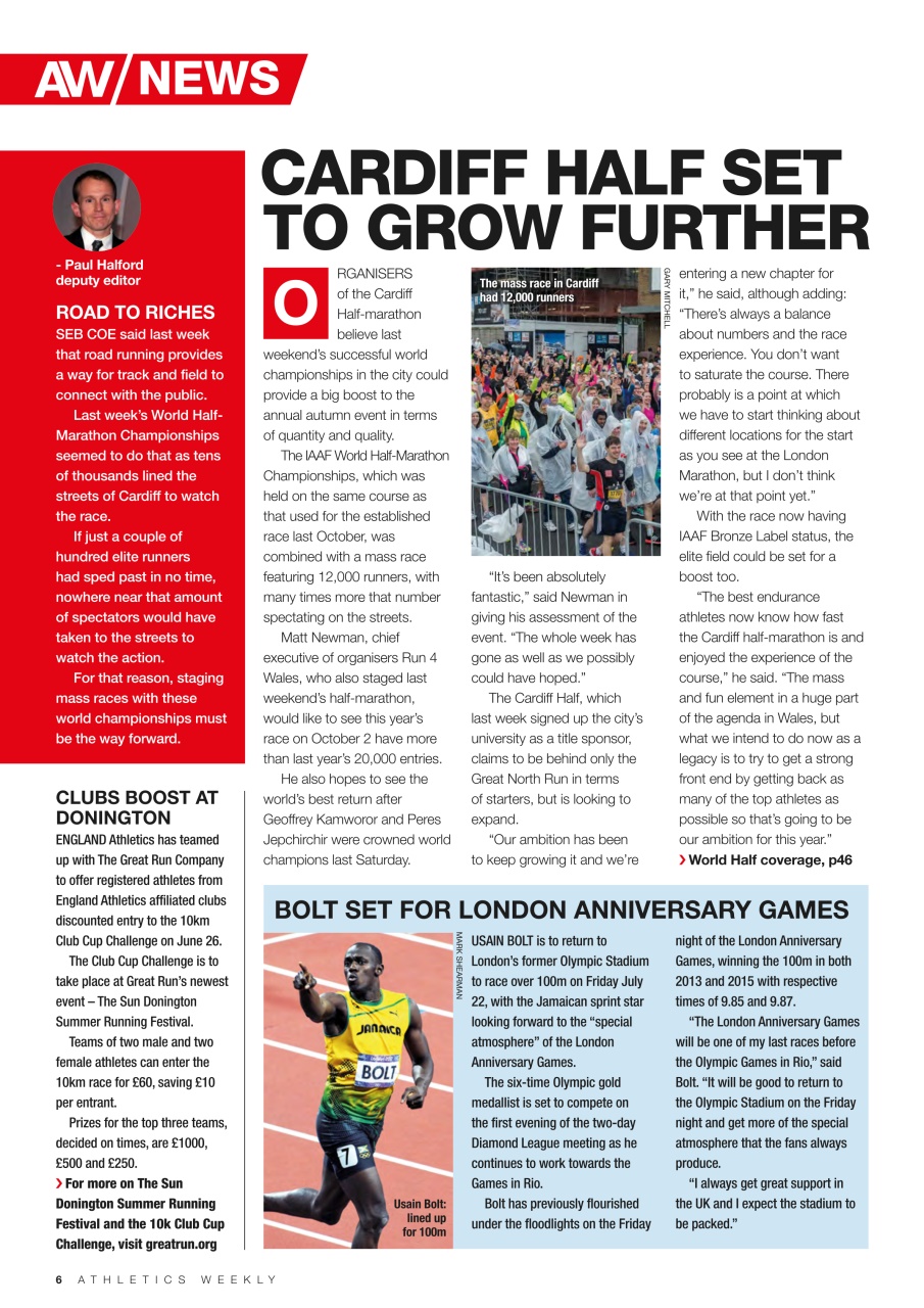 AW – Athletics Weekly Magazine Preview Pages