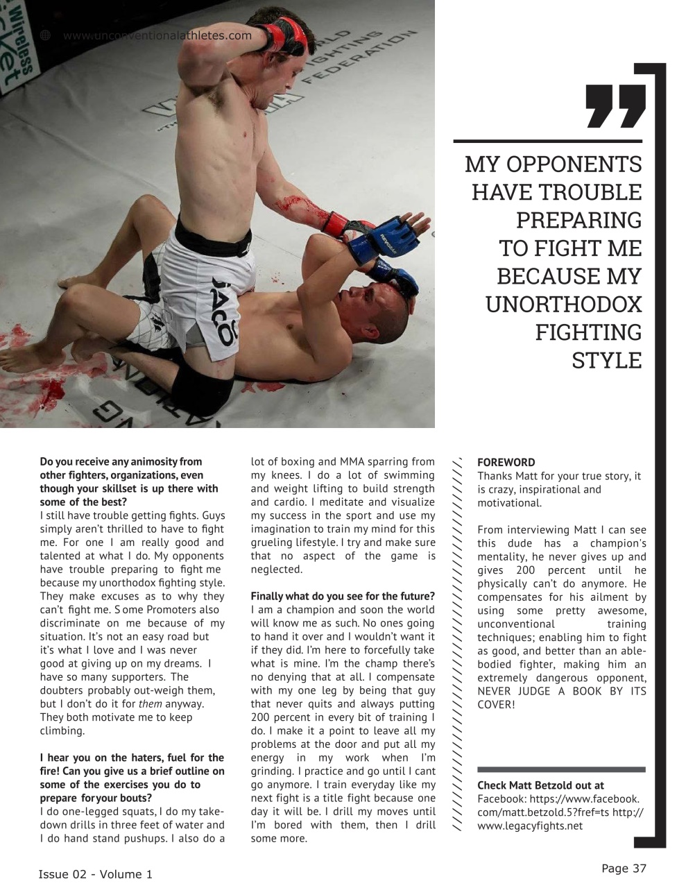 Unconventional Athletes Magazine Preview Pages