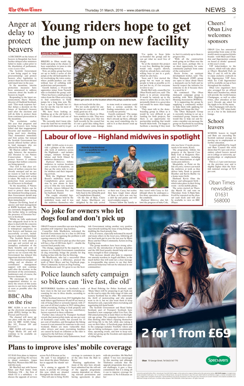 The Oban Times & Lochaber Times Preview Pages