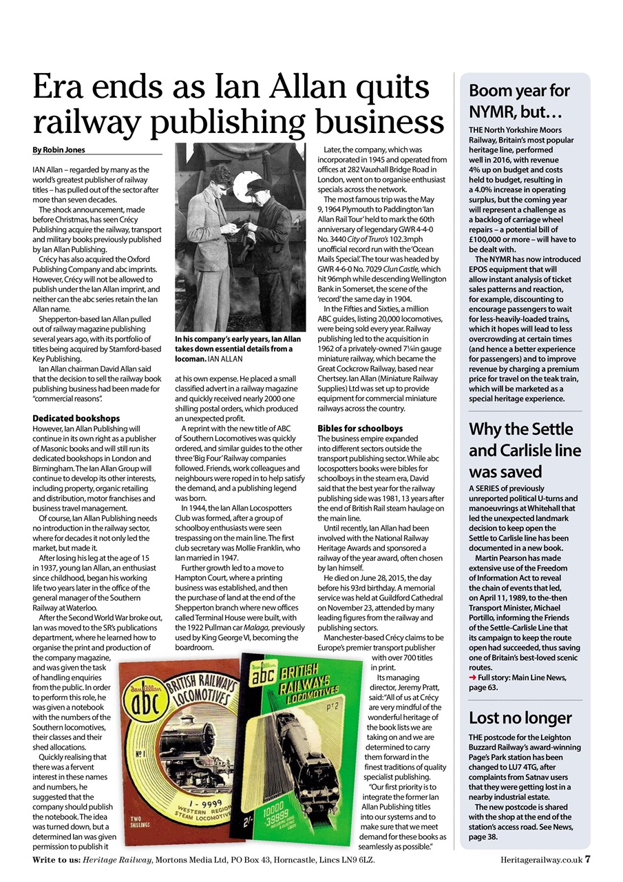 Heritage Railway Preview Pages