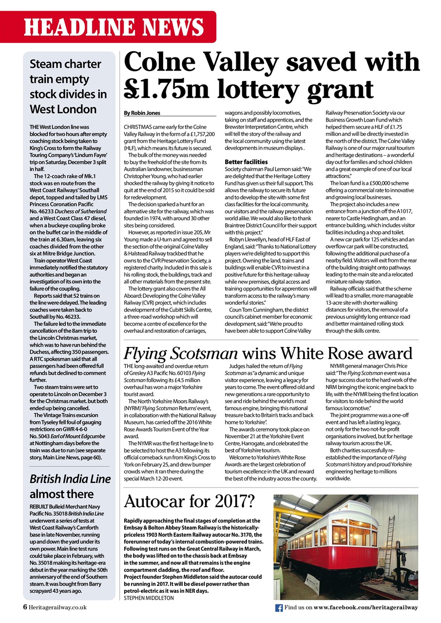 Heritage Railway Preview Pages