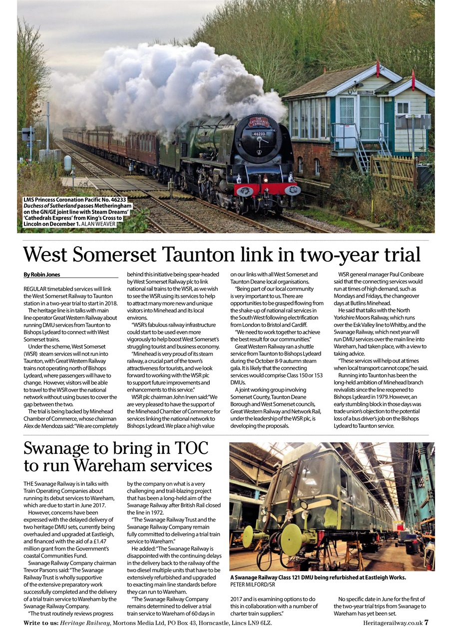 Heritage Railway Preview Pages