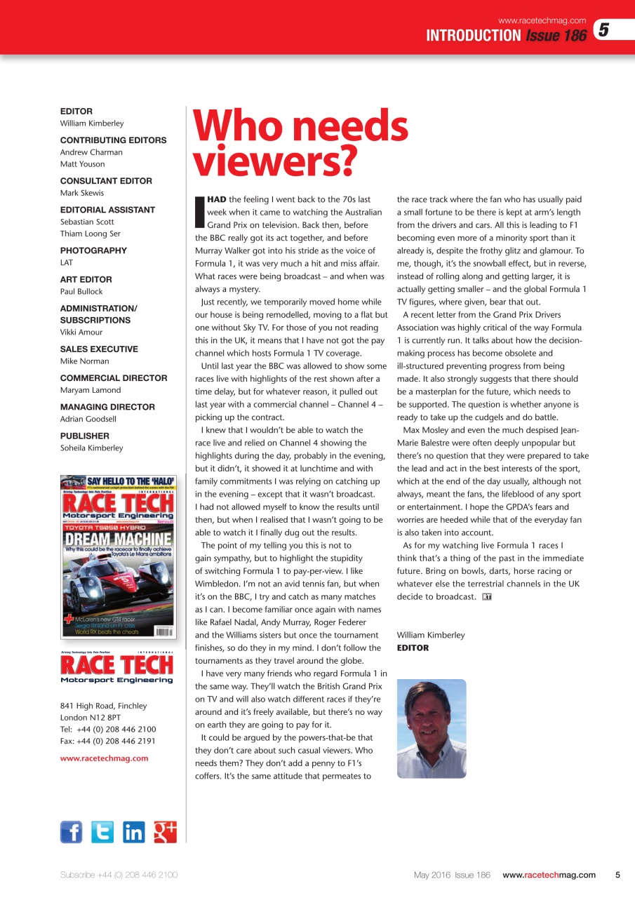 Race Tech Preview Pages