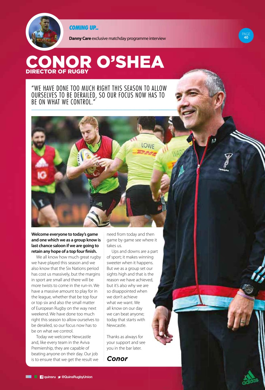 Harlequins Preview Pages