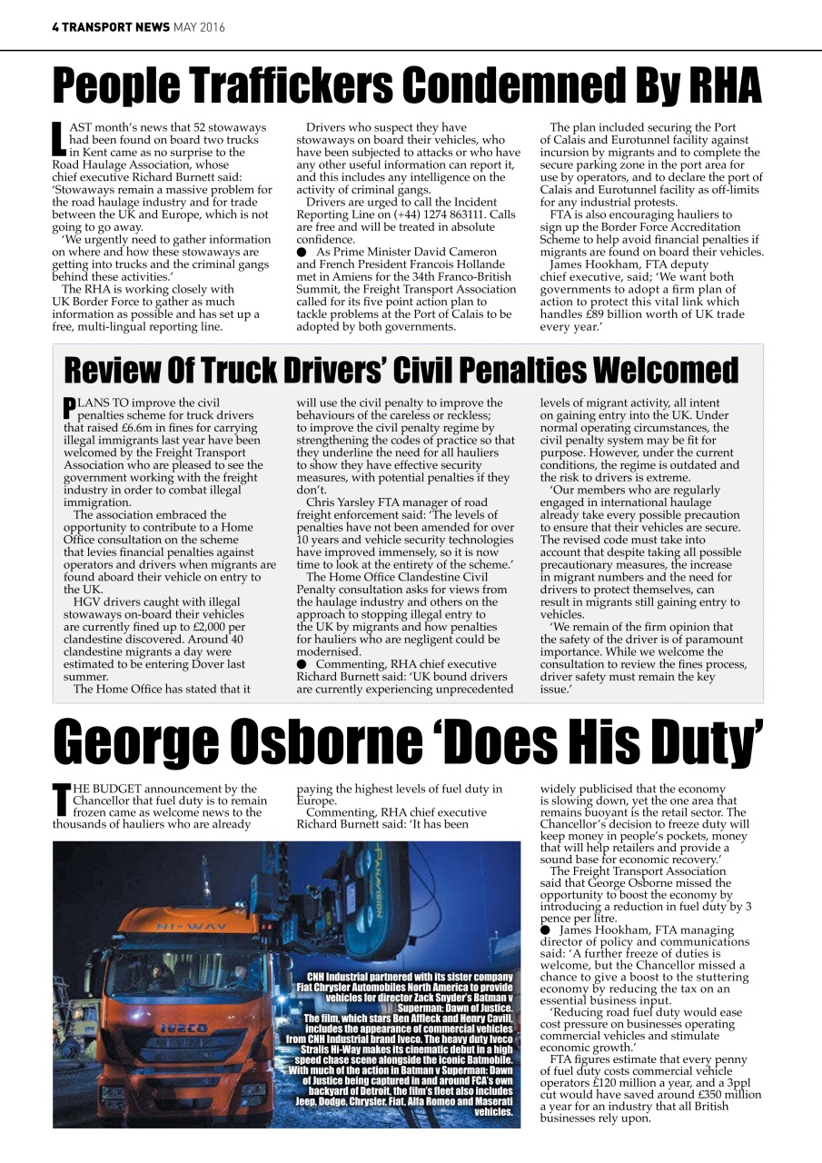 Transport News Preview Pages