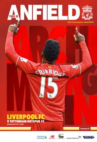 Liverpool FC Programmes issue Tottenham 201516
