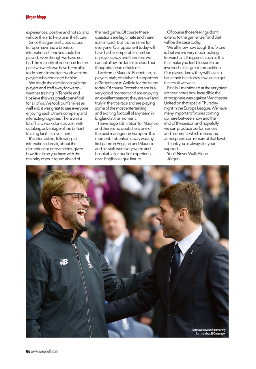 Liverpool FC Programmes Preview Pages