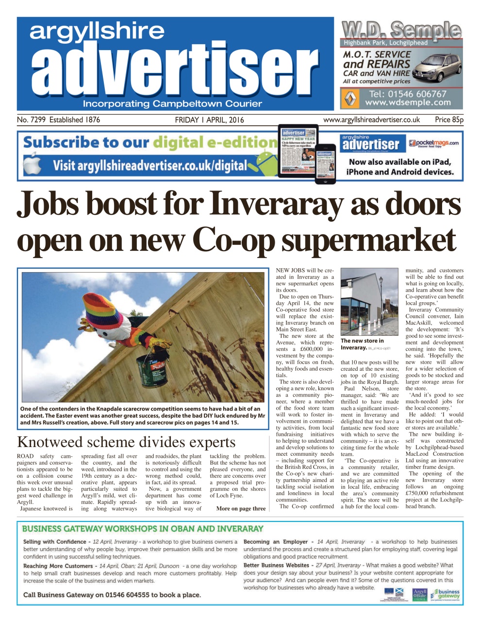 Argyllshire Advertiser Preview Pages