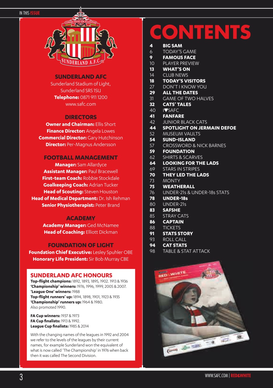 Sunderland FC Preview Pages