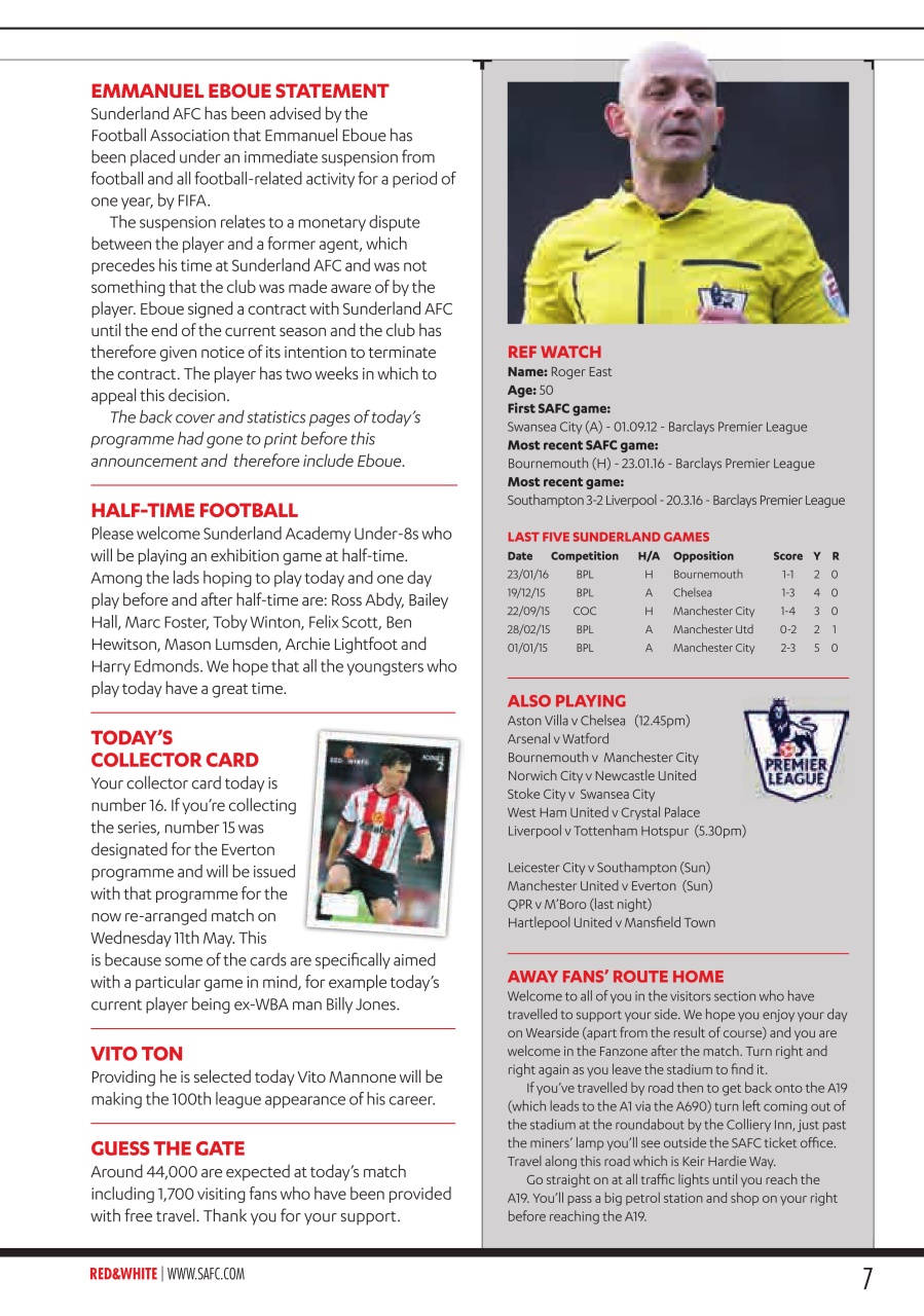 Sunderland FC Preview Pages