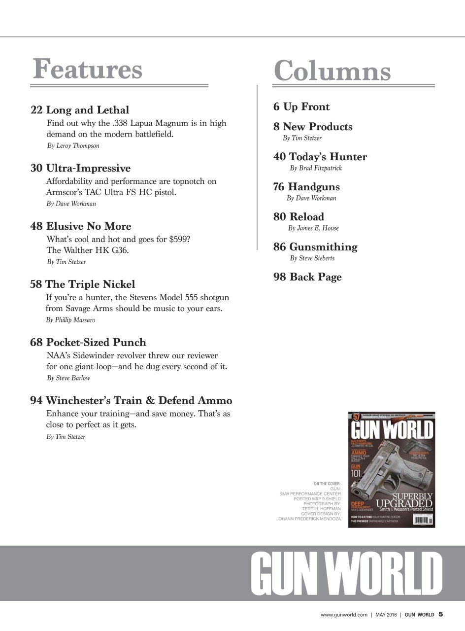 Gun World Preview Pages