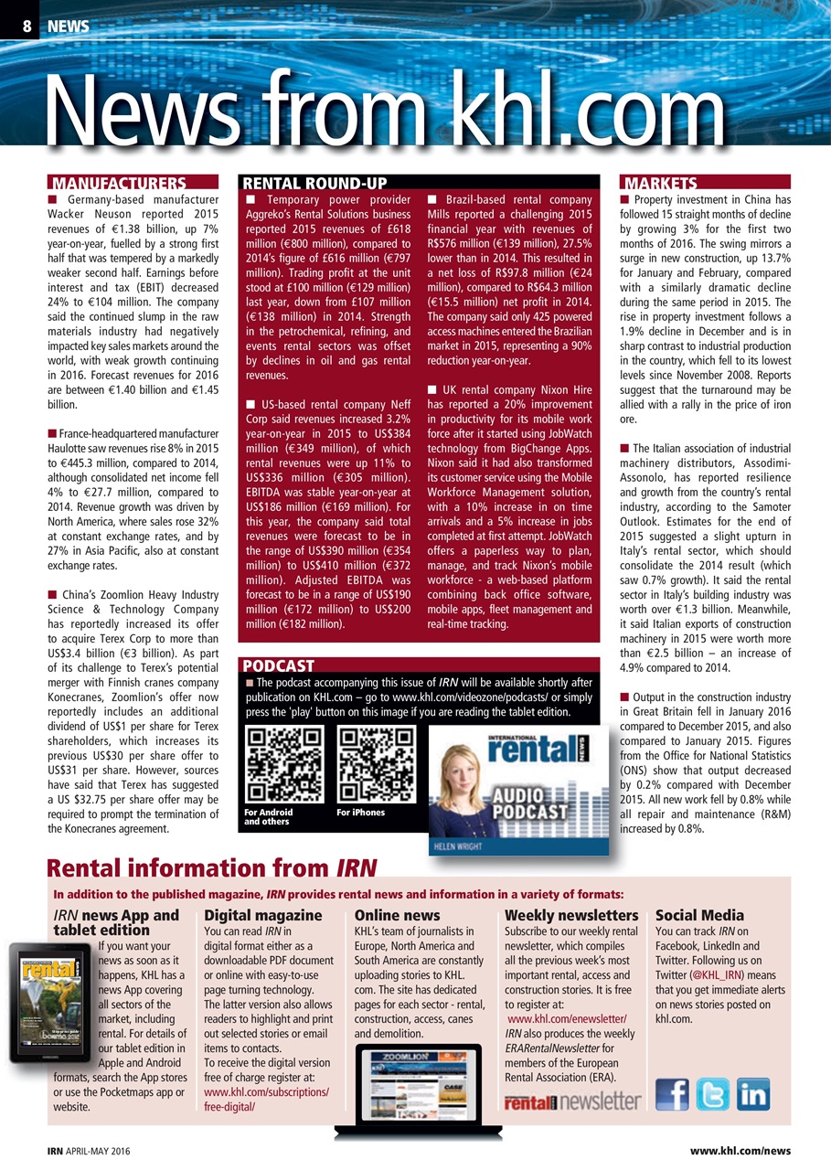 International Rental News Preview Pages