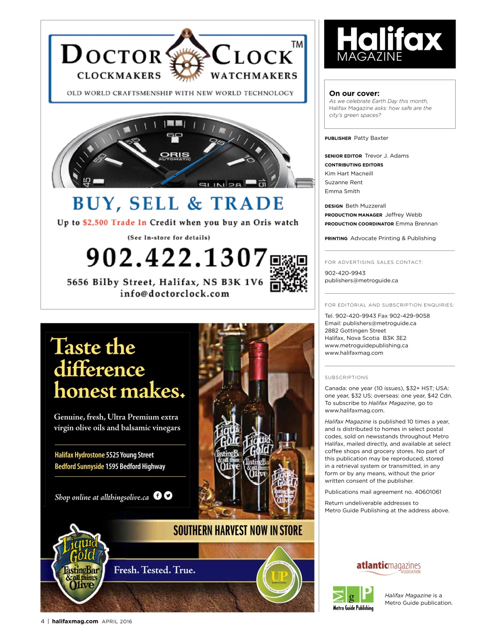 Halifax Magazine Preview Pages