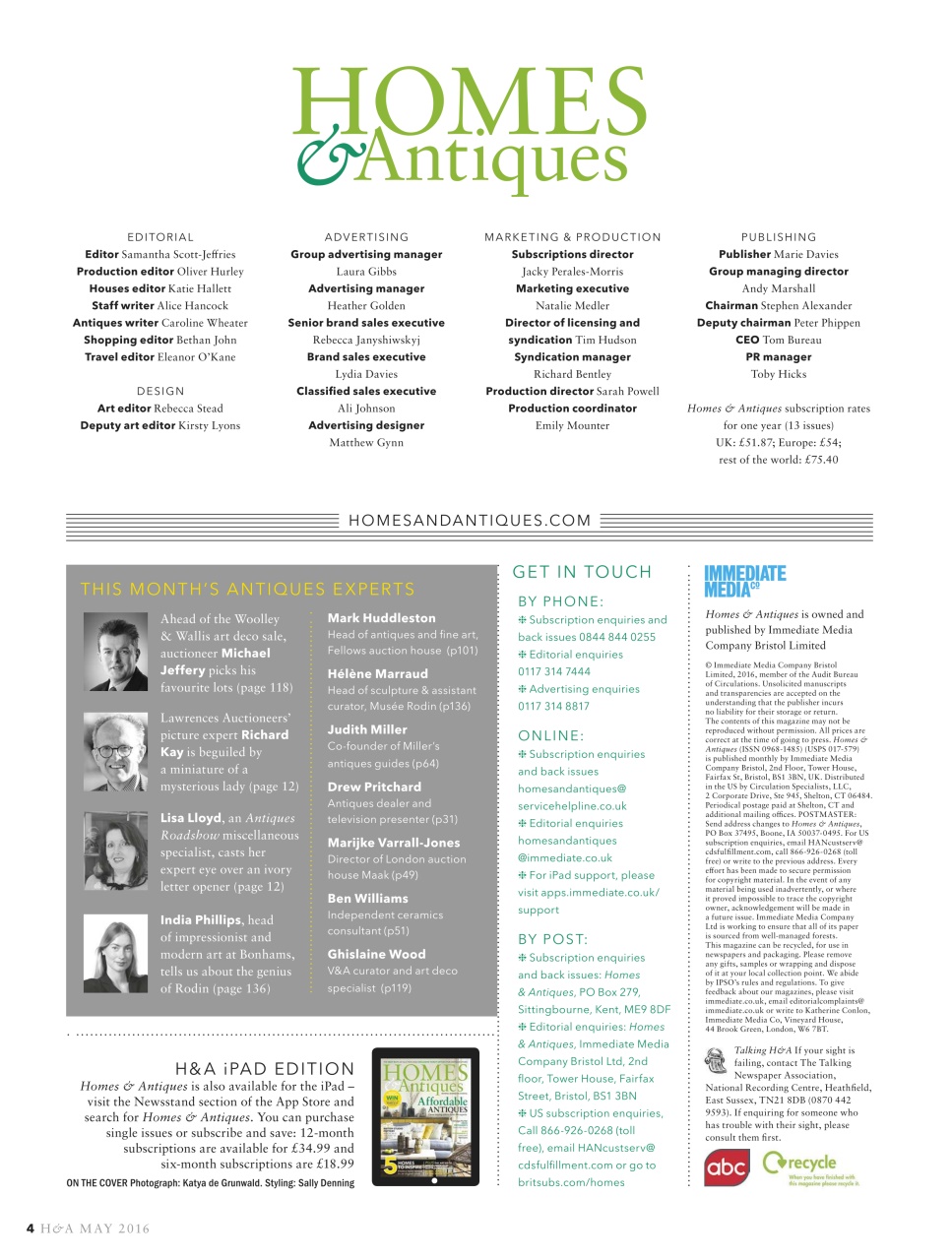 Homes & Antiques Magazine Preview Pages