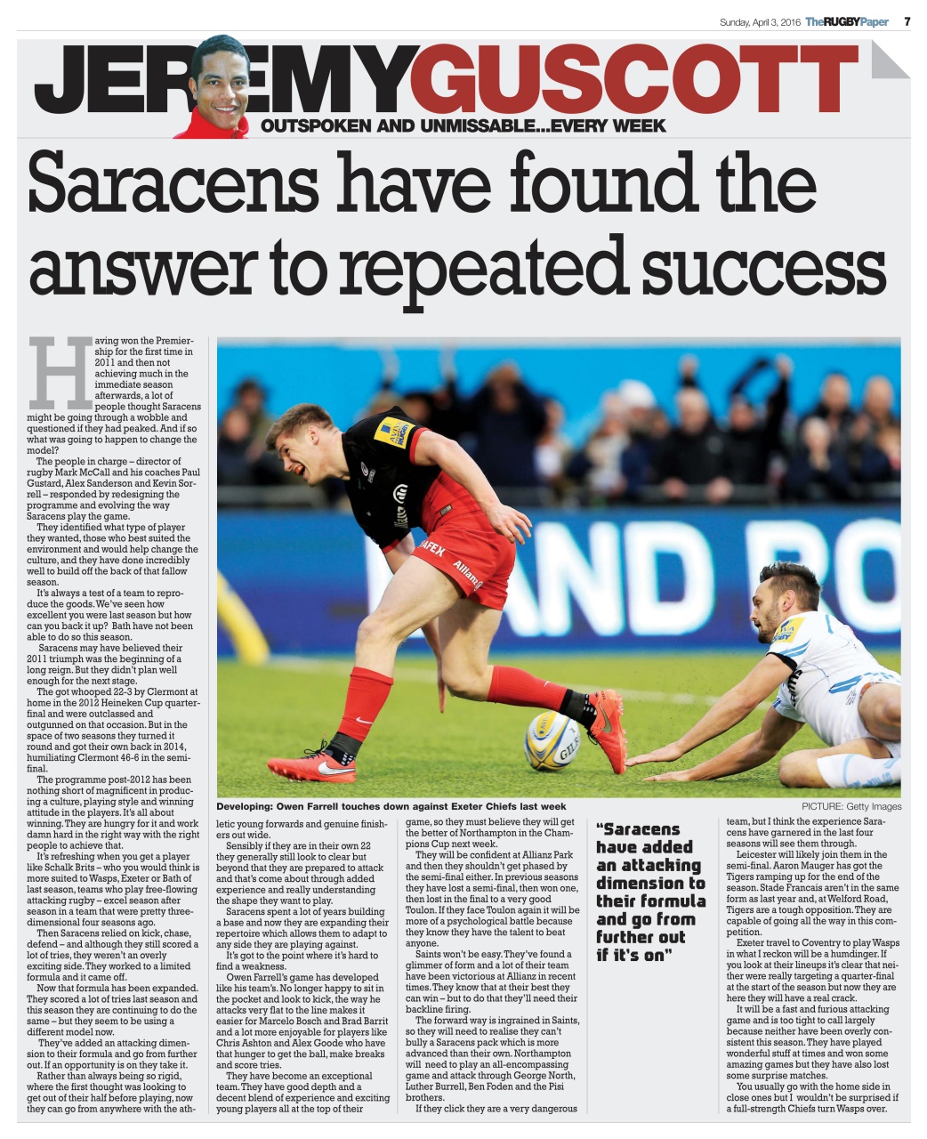 The Rugby Paper Preview Pages