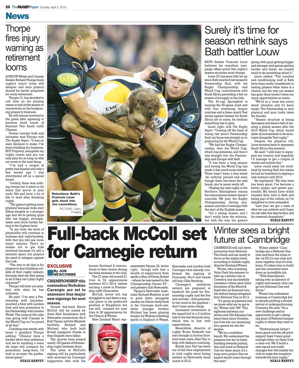 The Rugby Paper Preview Pages