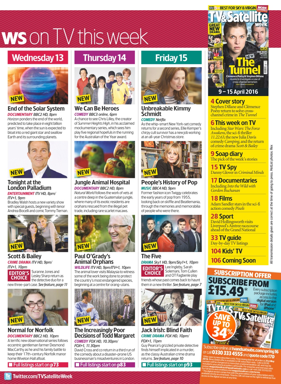TV & Satellite Week Preview Pages