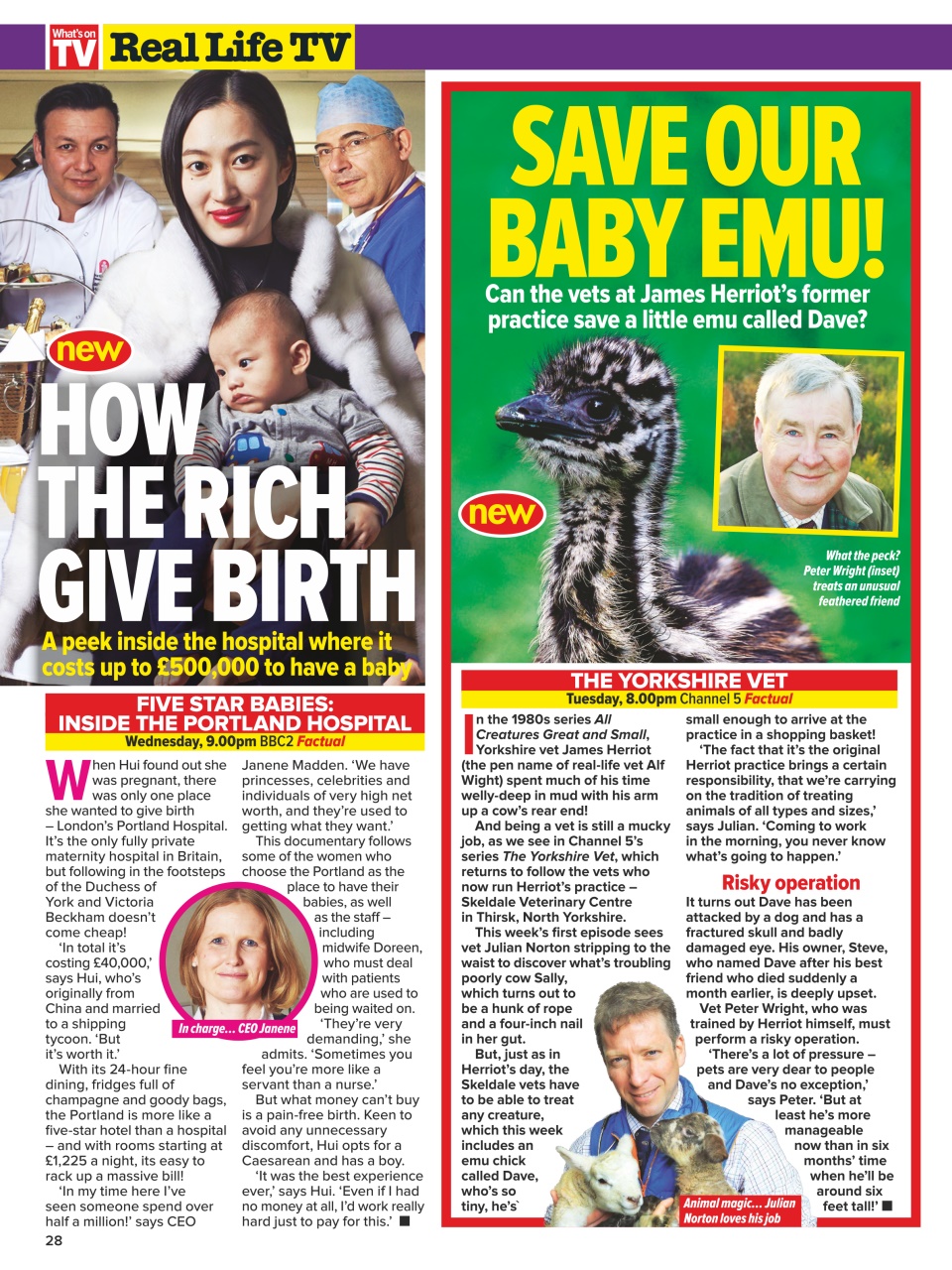 What's on TV Preview Pages