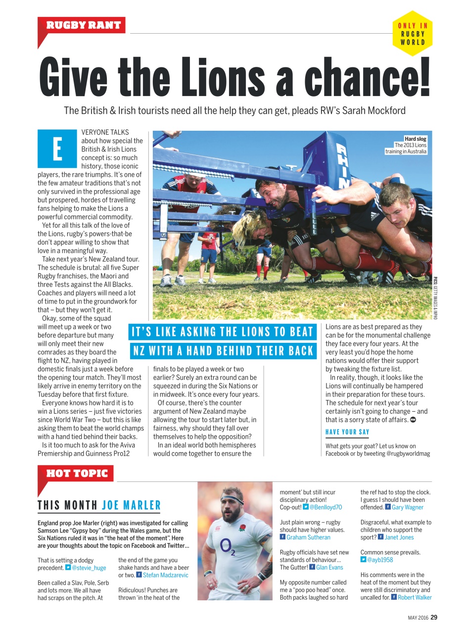 Rugby World Preview Pages