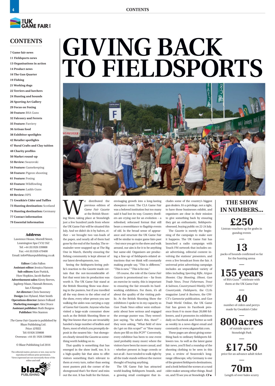 Clay Shooting Preview Pages