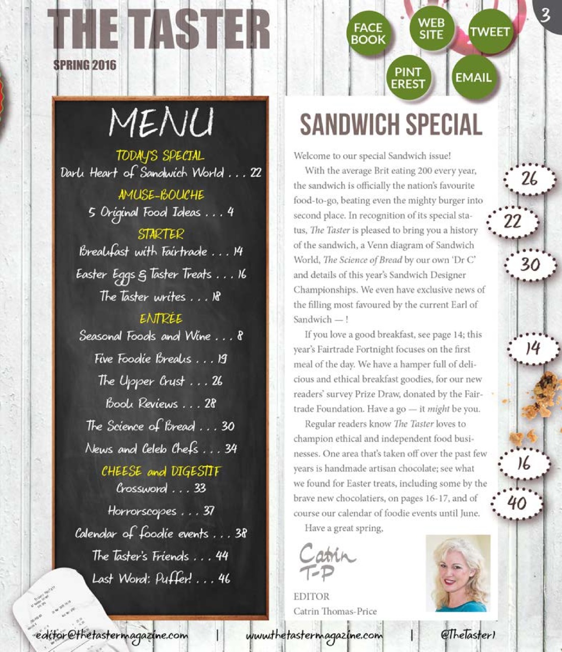 The Taster Magazine Preview Pages