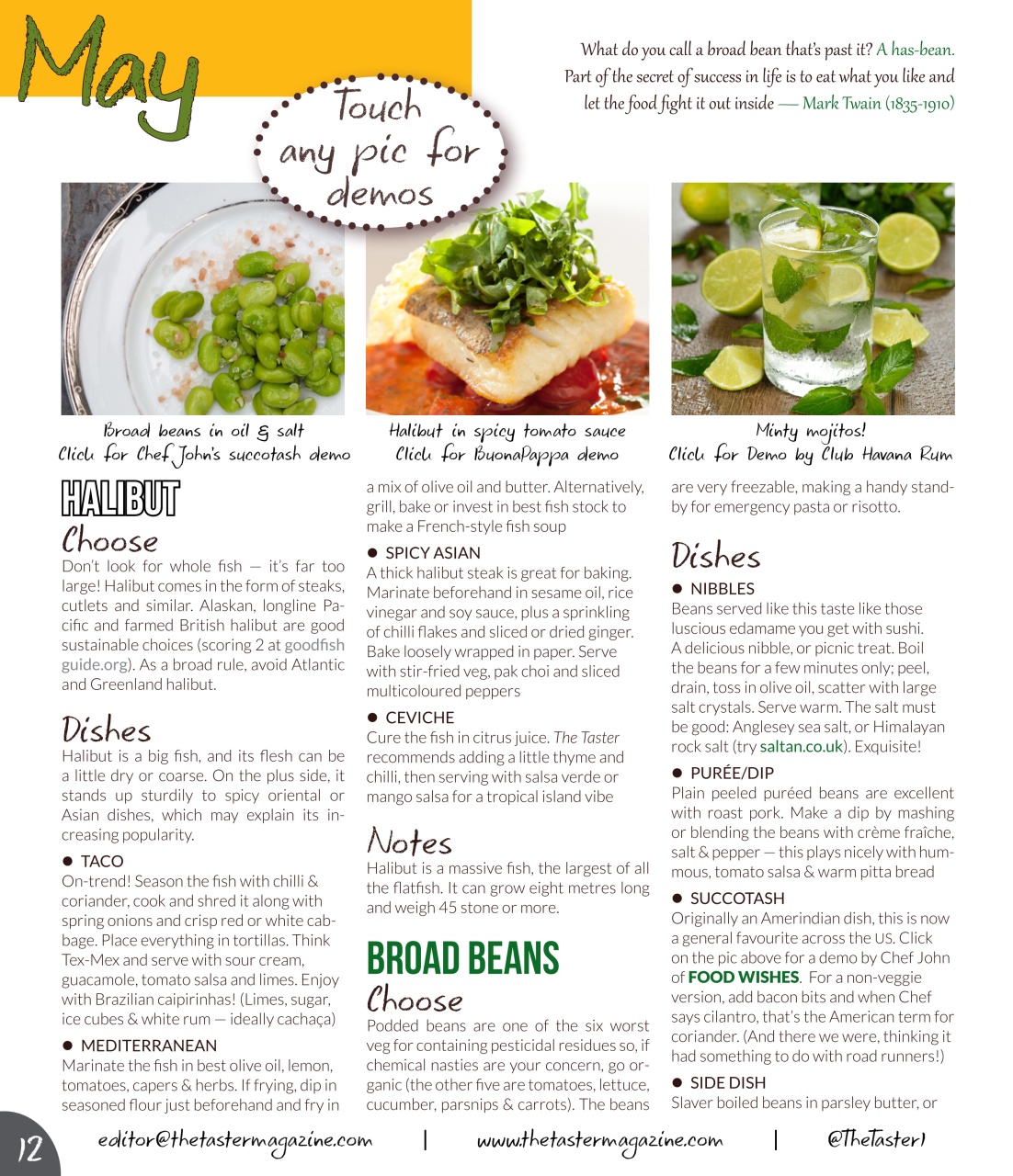 The Taster Magazine Preview Pages