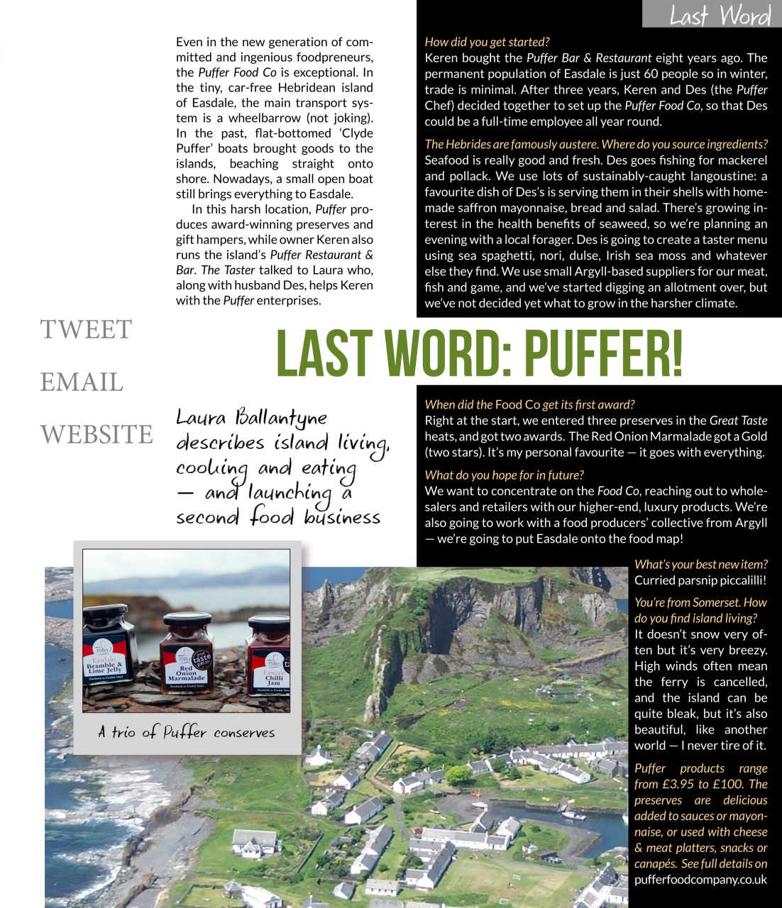 The Taster Magazine Preview Pages