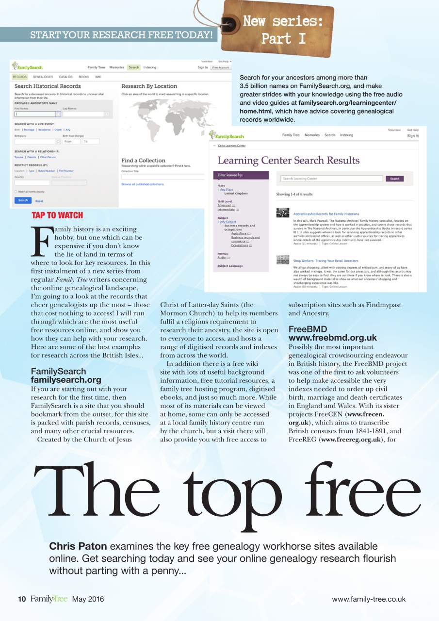 Family Tree Preview Pages