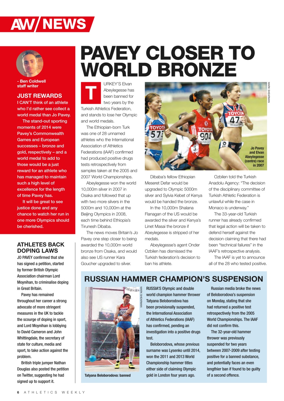 AW – Athletics Weekly Magazine Preview Pages