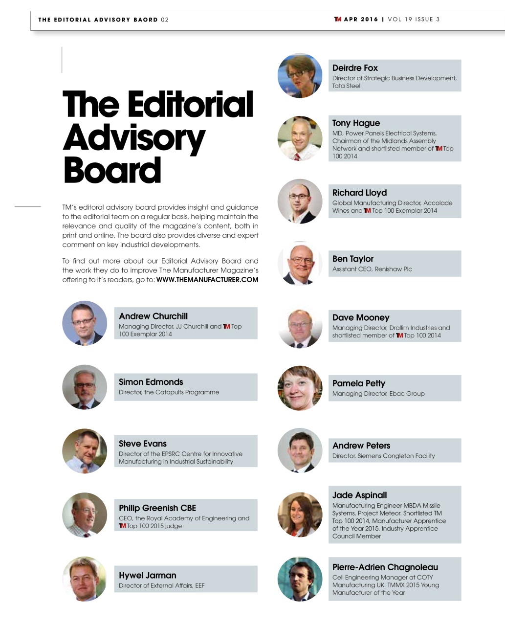 The Manufacturer Preview Pages