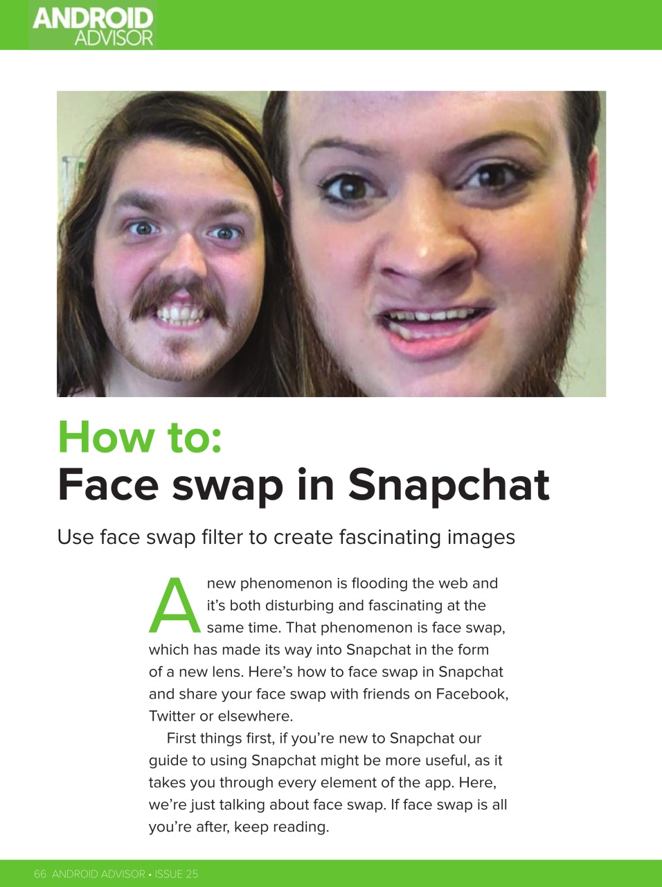 Android Advisor Preview Pages