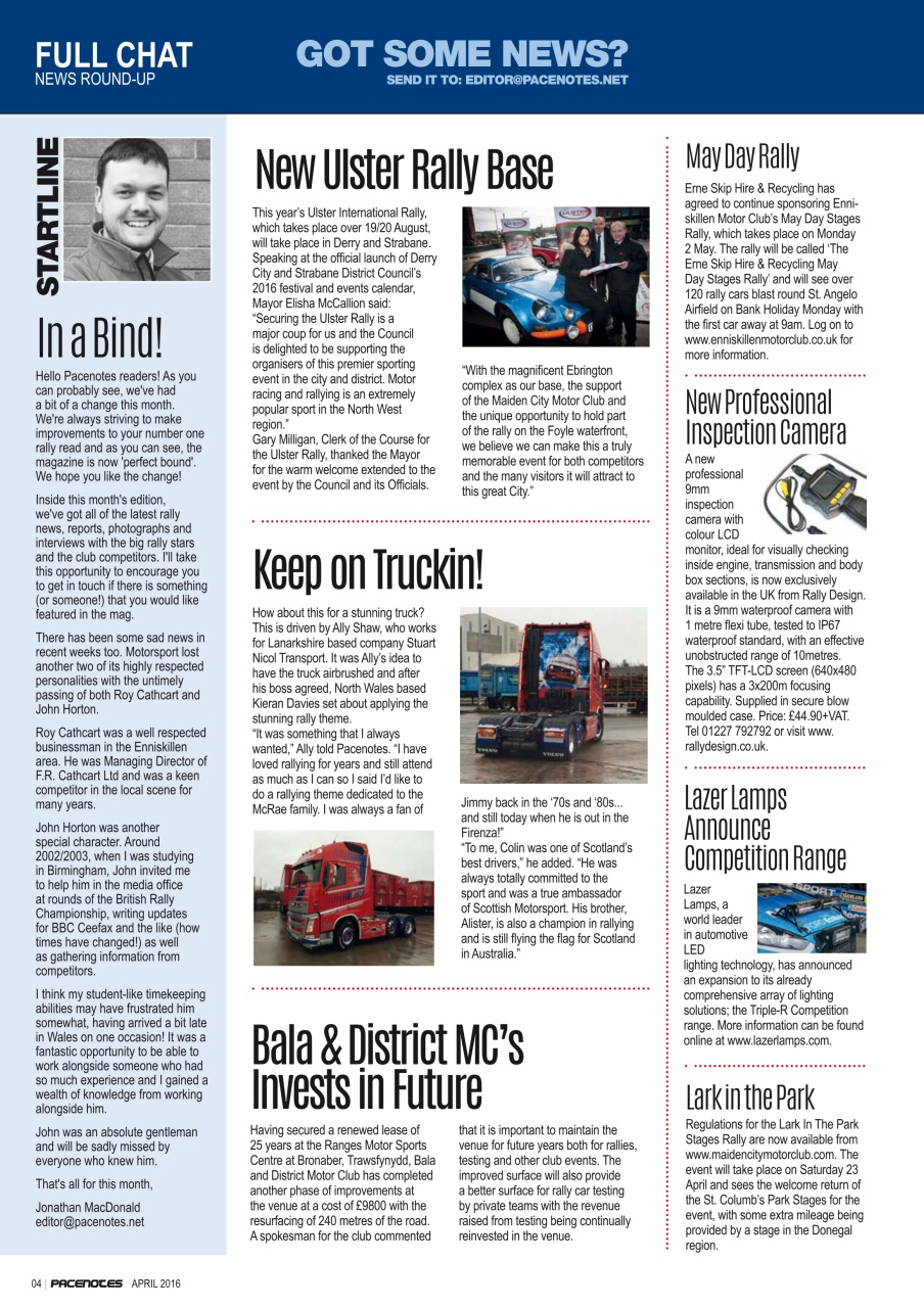 Pacenotes Rally magazine Preview Pages