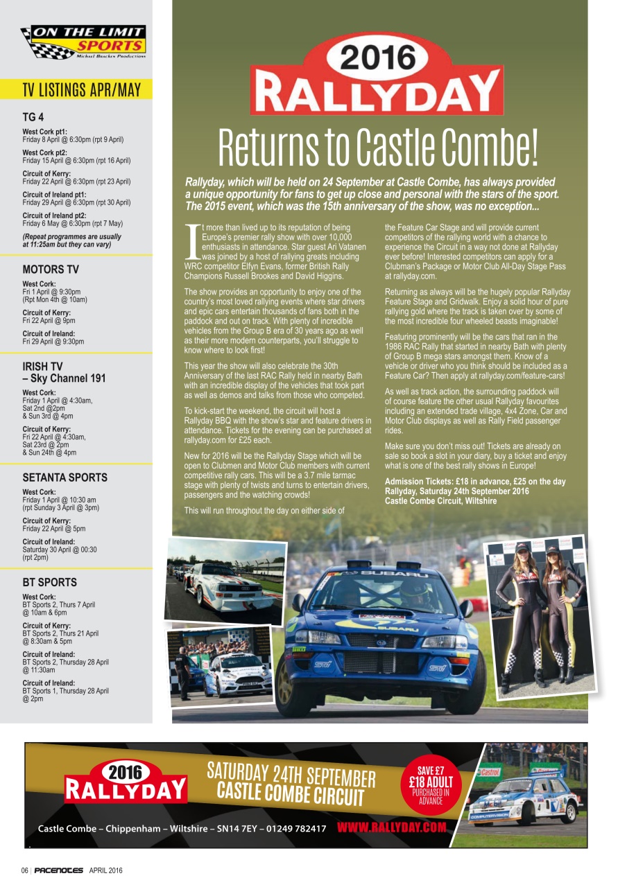 Pacenotes Rally magazine Preview Pages