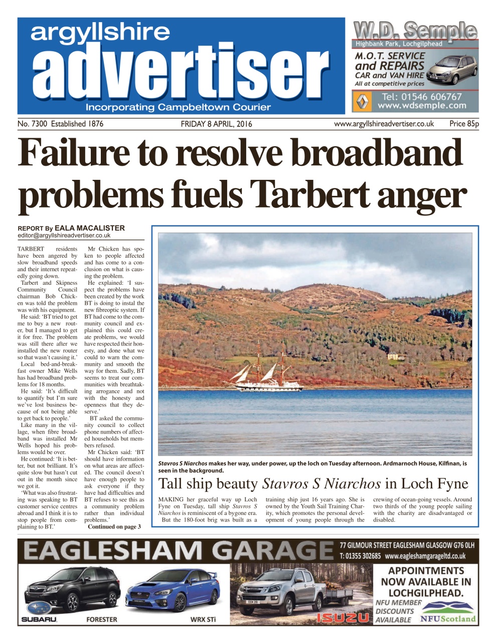 Argyllshire Advertiser Preview Pages