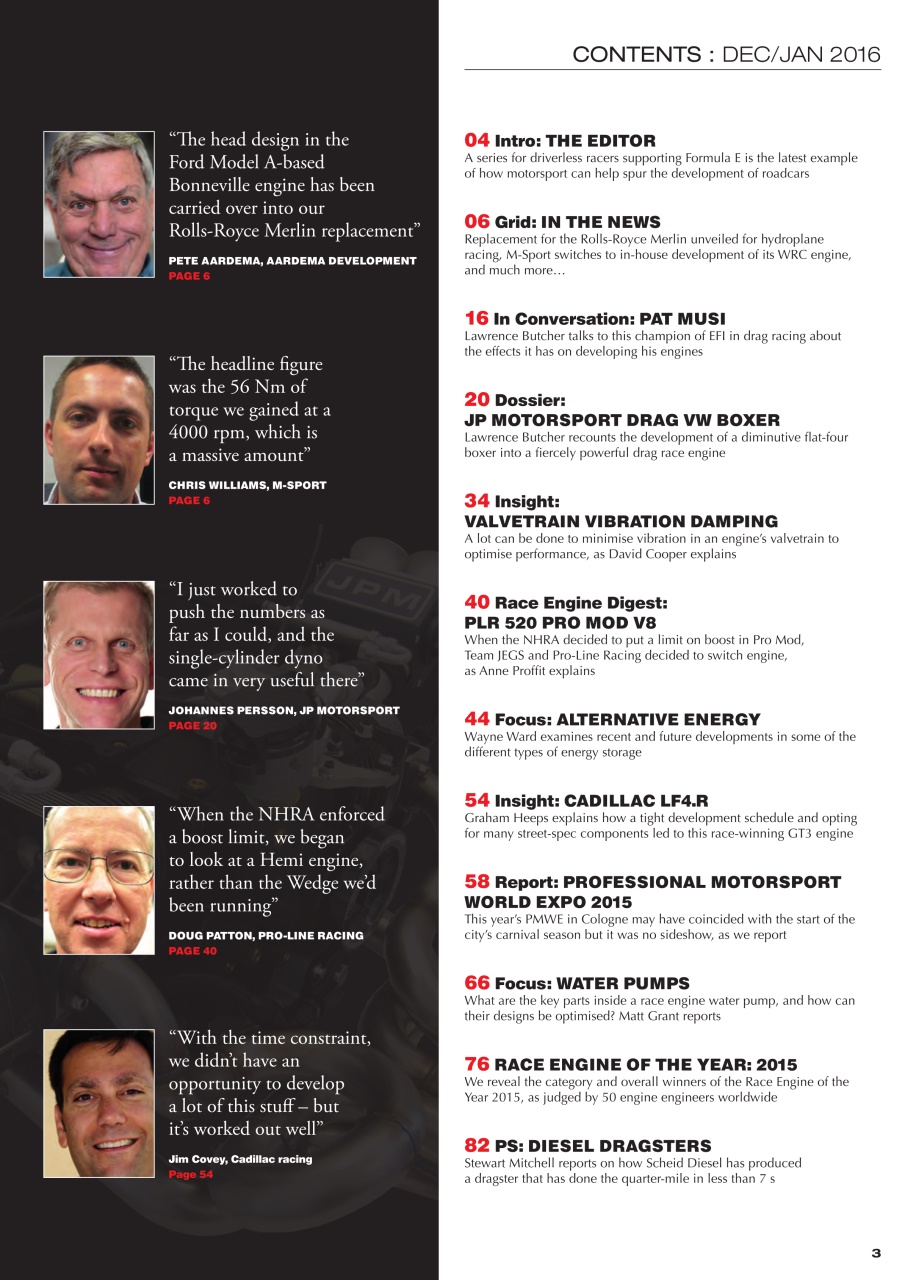 Race Engine Technology Preview Pages