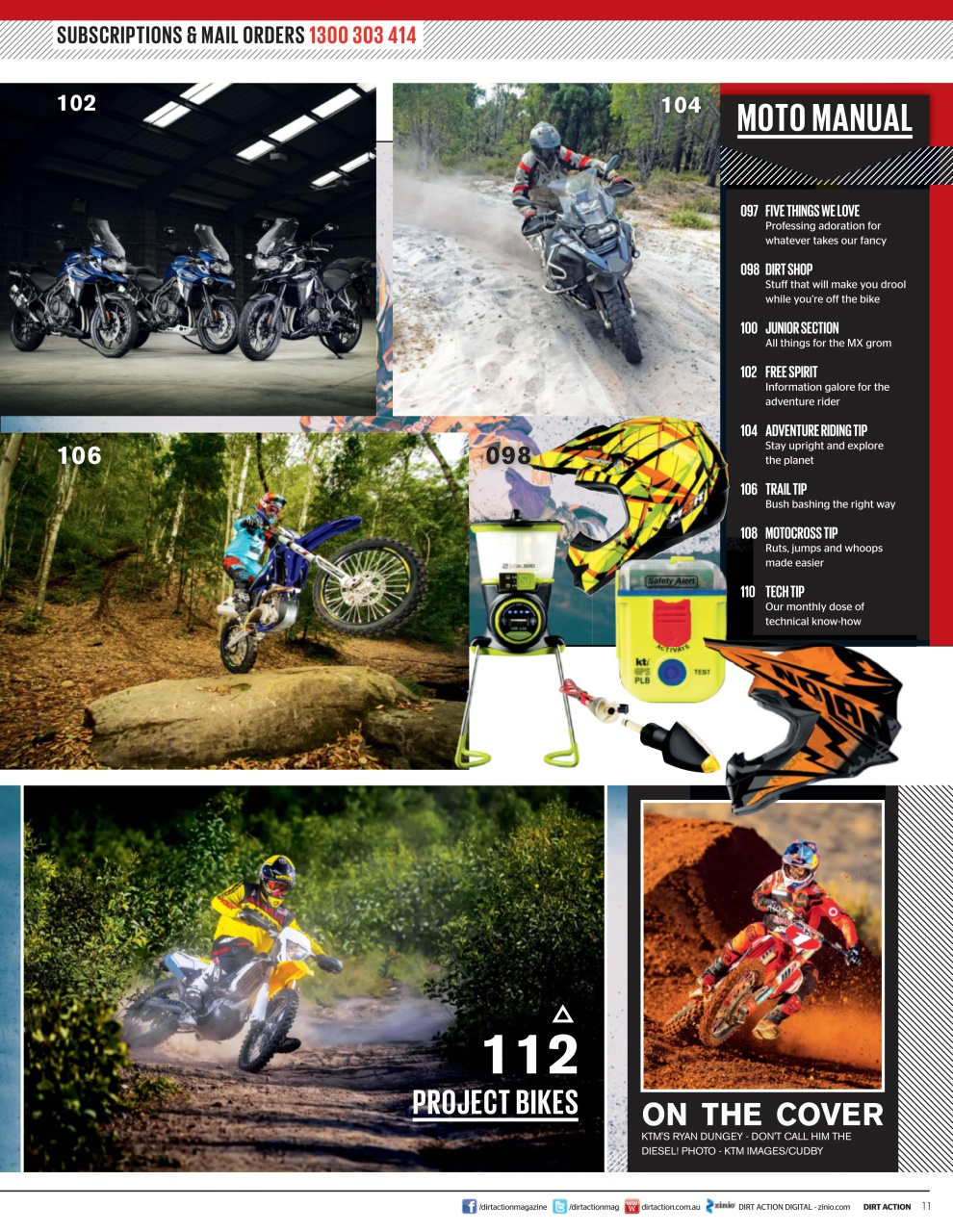 Dirt Action Preview Pages
