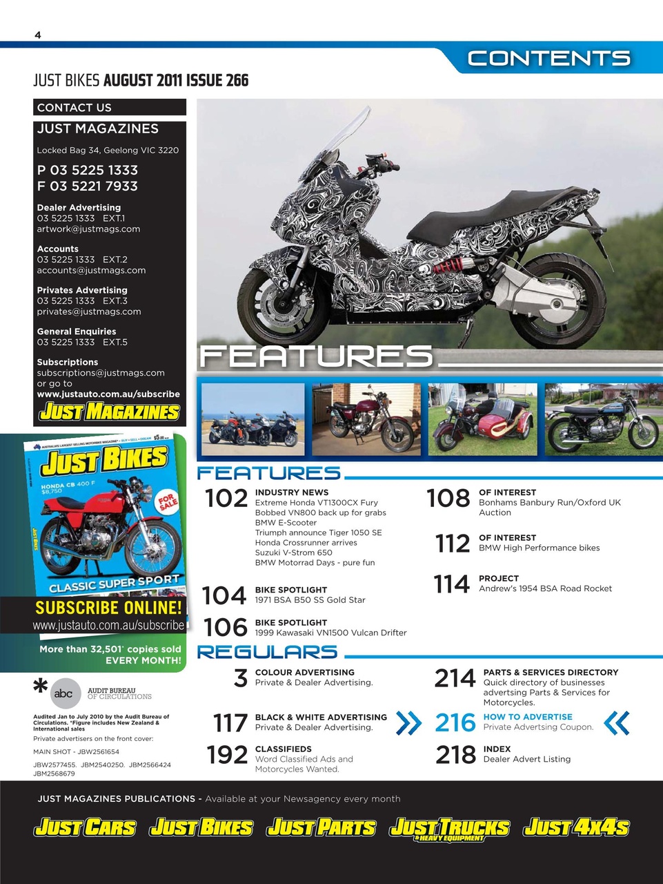 JUST BIKES Preview Pages