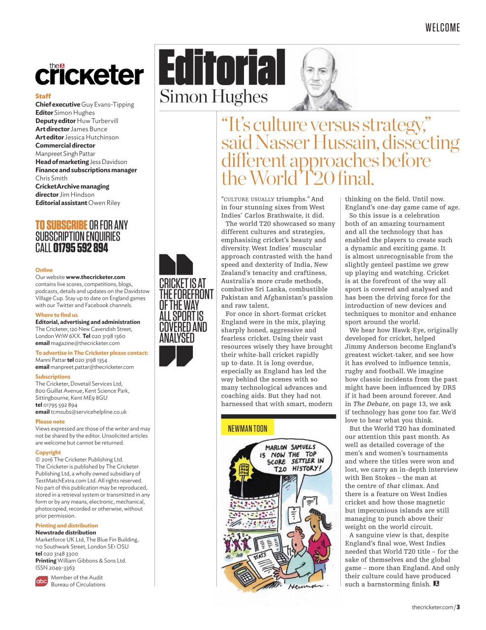 The Cricketer Magazine Preview Pages