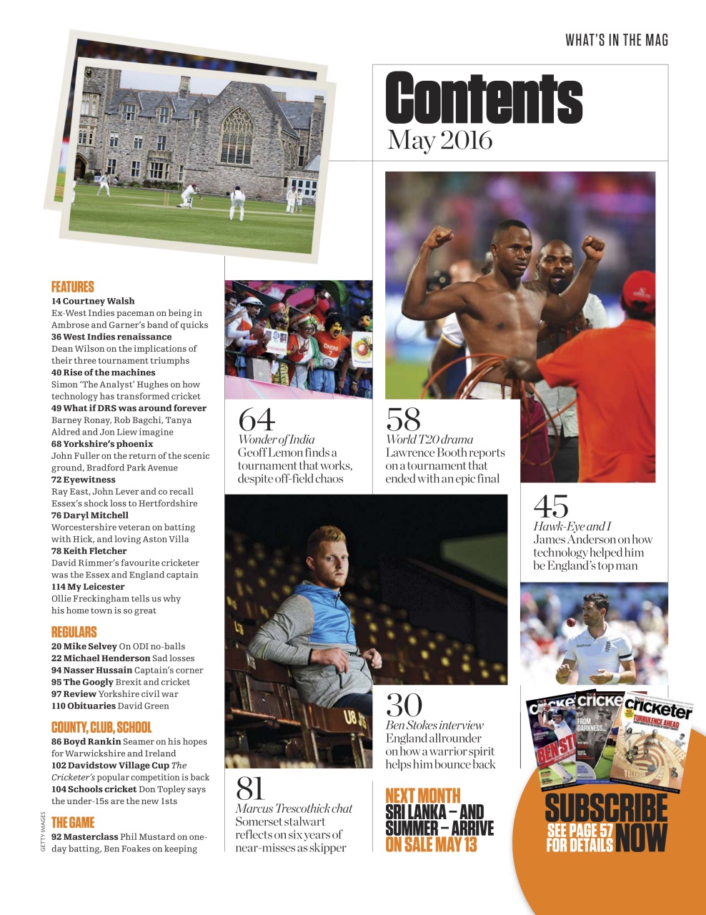 The Cricketer Magazine Preview Pages
