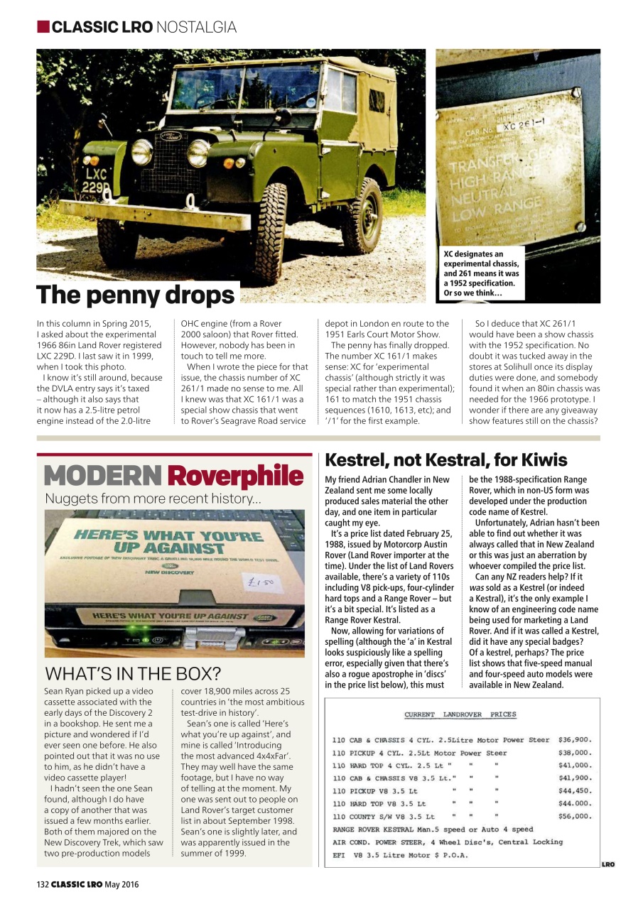 Land Rover Owner Preview Pages