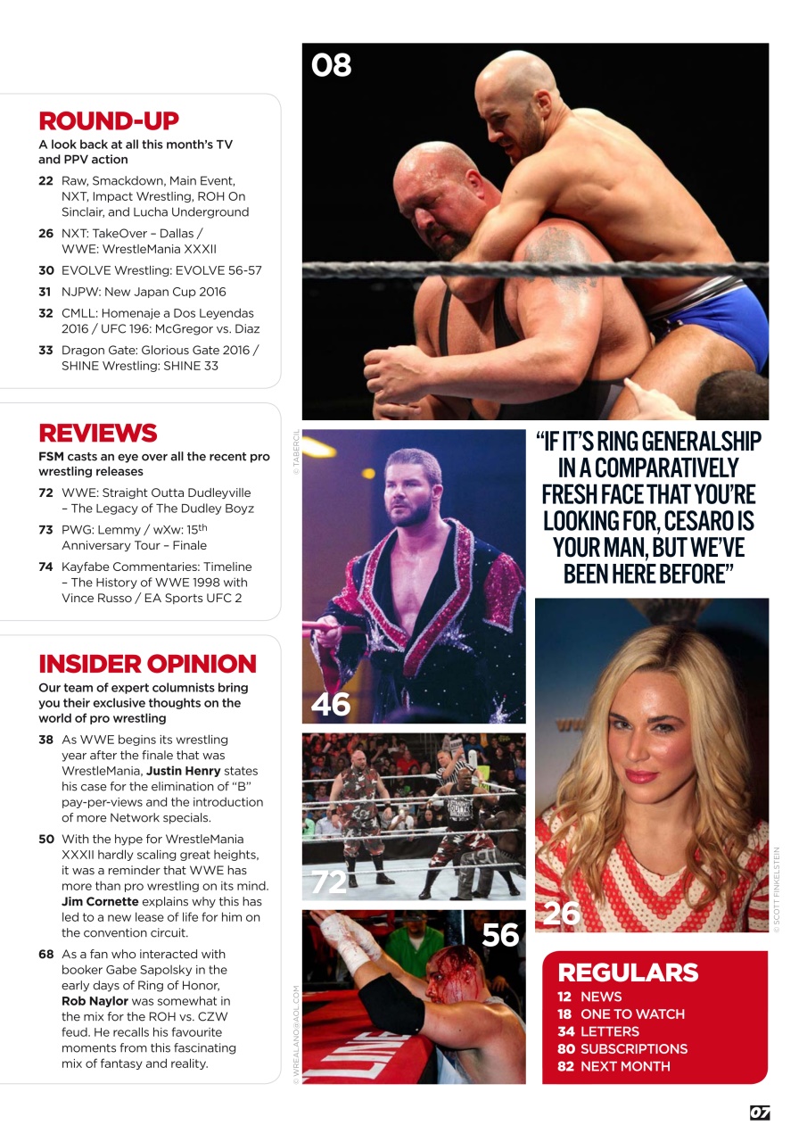 Wrestletalk Magazine Preview Pages